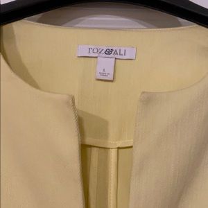 Roz & Ali Size L Lemon Yellow Empire Style Jacket
